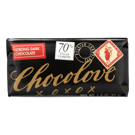 Chocolove Xoxox Premium Dark Chocolate Strong Mini Bars, 12-Pack (1.3 Oz Each) - Cozy Farm 