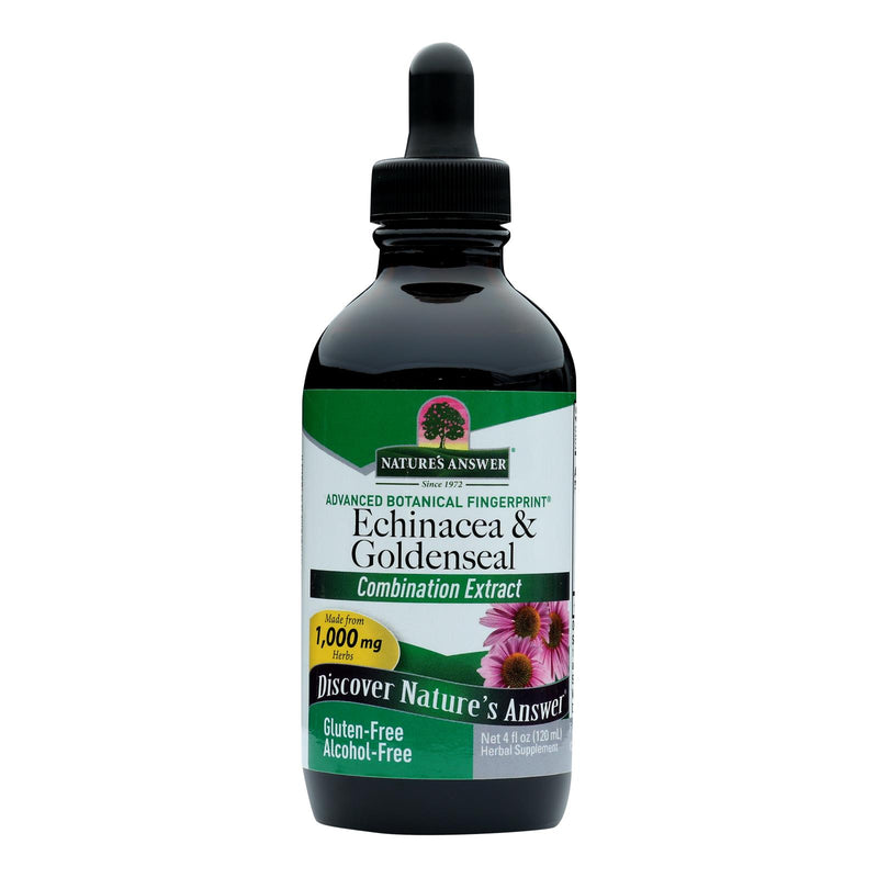 Nature's Answer Echinacea and Goldenseal Tincture for Immune Support - 4 Fl Oz, Pack of 4 - Cozy Farm 