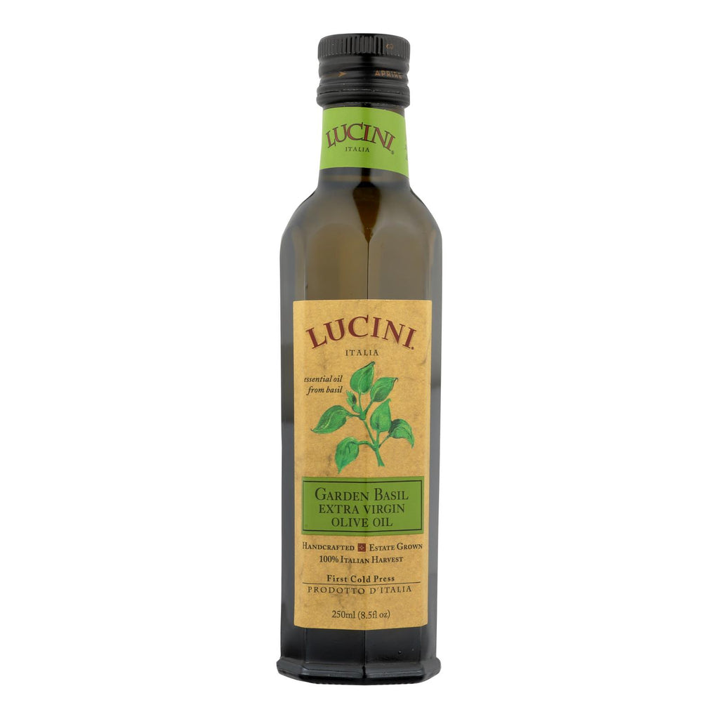 Lucini Italia Extra Virgin Tuscan Basil Olive Oil (Pack of 6 - 8.5 Fl Oz.) - Cozy Farm 