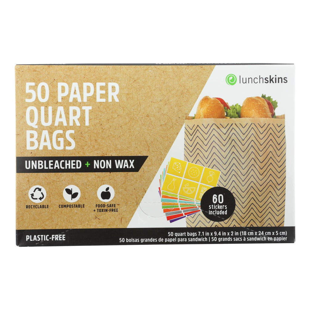 Lunchskins Chevron Paper Bags, 50 Count (Pack of 12) - Cozy Farm 