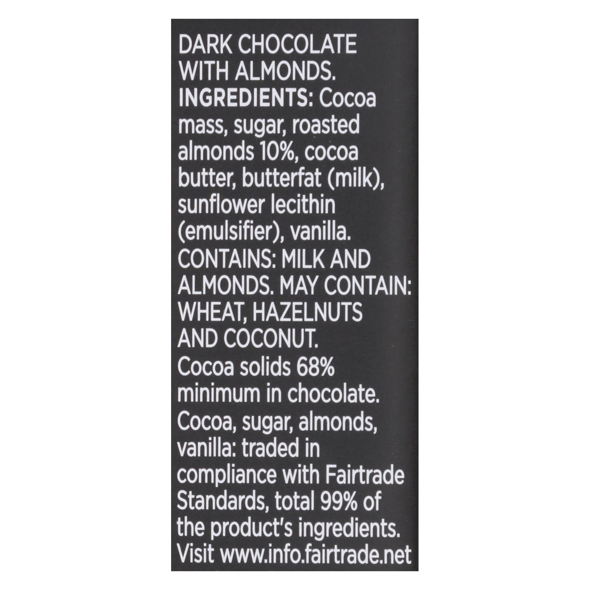 Divine Dark Chocolate Bar with Almonds (Pack of 12 - 3 Oz.) - Cozy Farm 