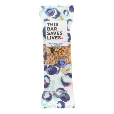 This Bar Saves Lives - Wild Blueberry Pistachio - Case of 12 - 1.4 Oz. - Cozy Farm 