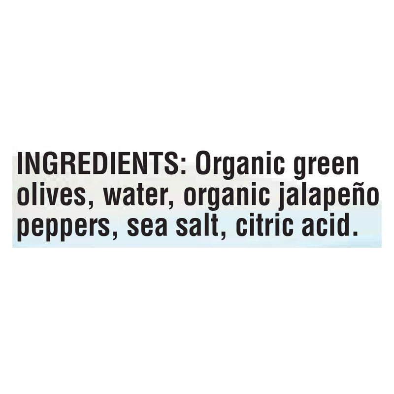 Mediterranean Organic Stuffed Green Olives Jalapeno Peppers, 8.5 Oz - Case of 12 - Cozy Farm 