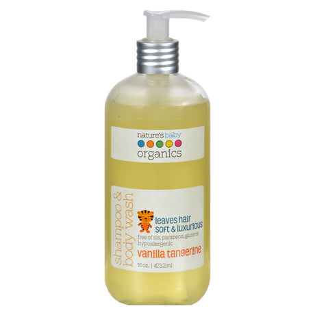 Nature's Baby Organics Shampoo and Body Wash  - Vanilla Tangerine, 16 Fl Oz. - Cozy Farm 