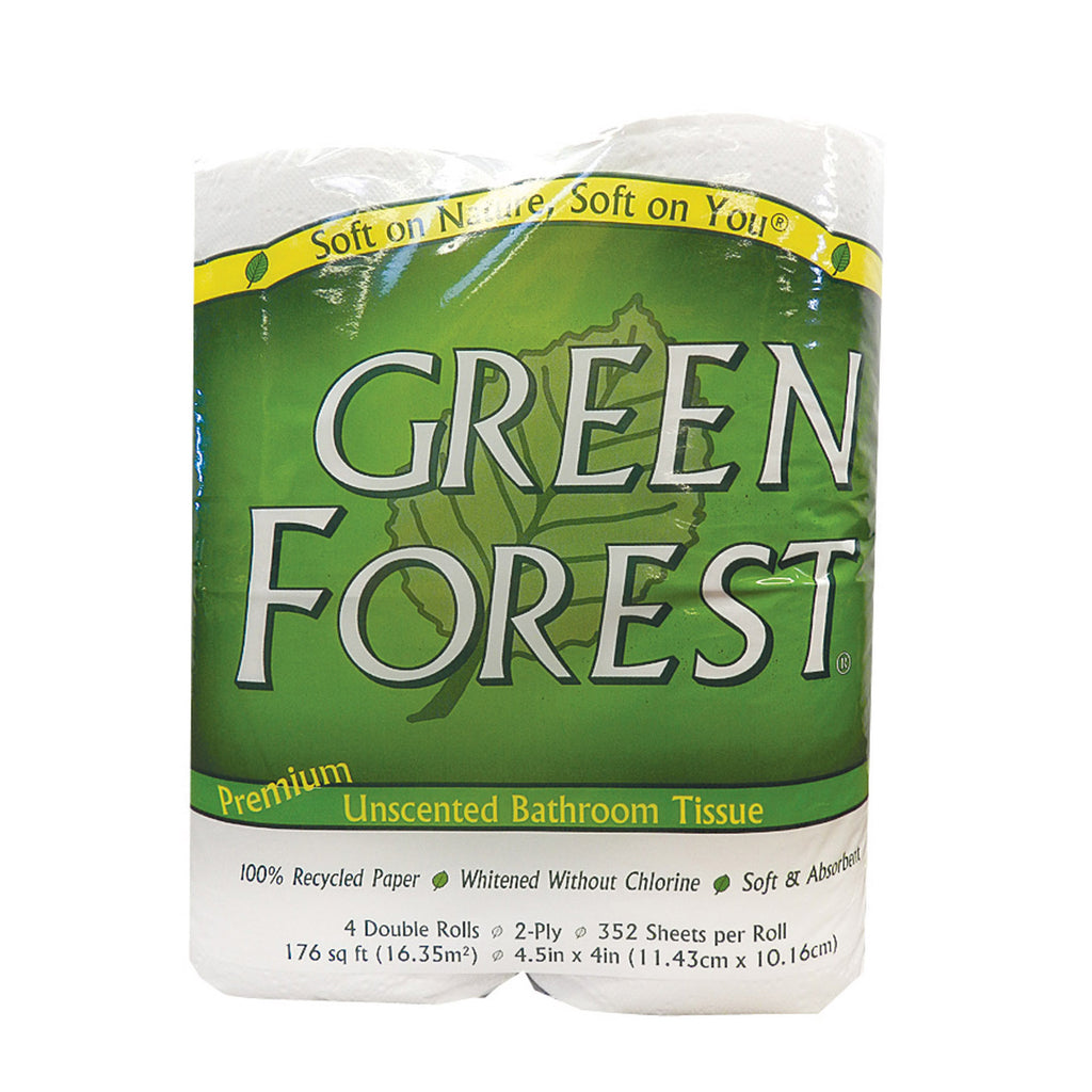 Green Forest Premium Unscented 2-Ply Bathroom Tissue (Pack of 12) - Cozy Farm 