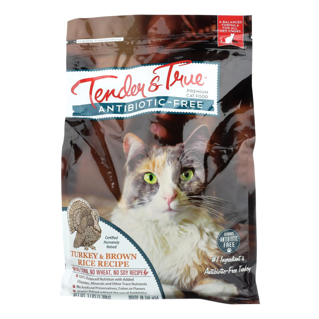 Tender & True Cat Food, Turkey & Brown Rice, Case of 6 - 3 lb. Packs - Cozy Farm 