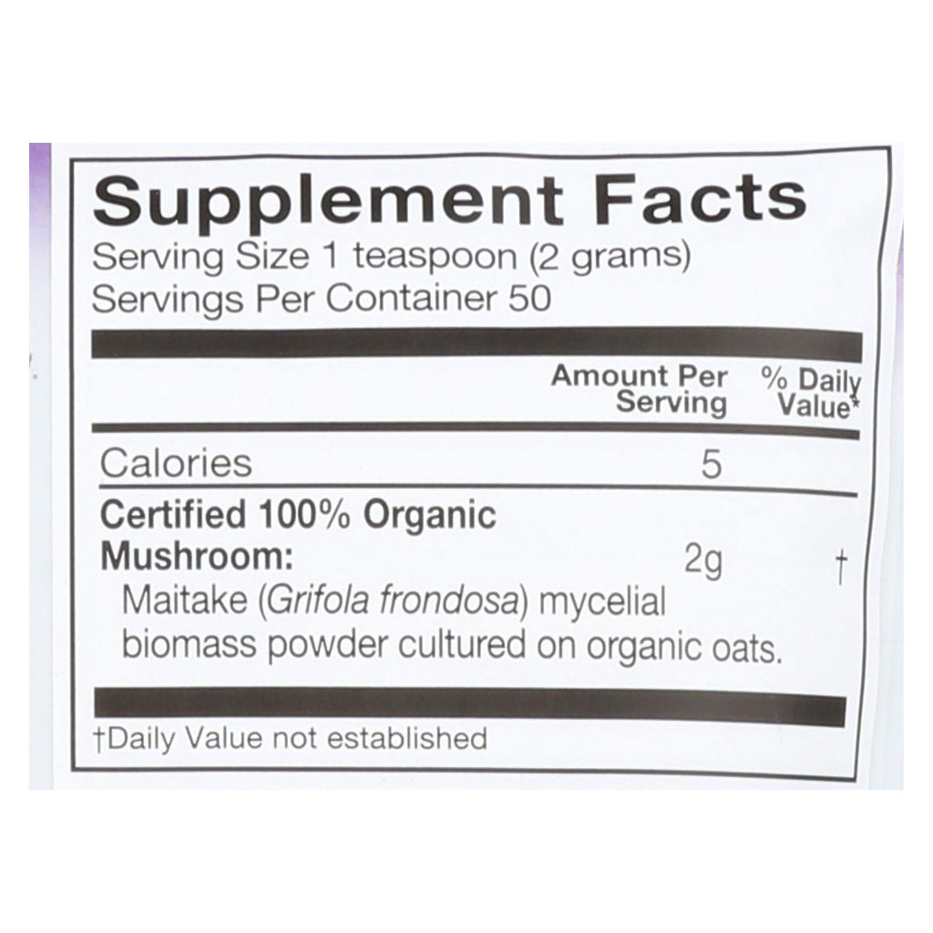 Om Organic Mushroom Nutrition Maitake Dietary Supplement Powder  - 3.5 Oz. - Cozy Farm 