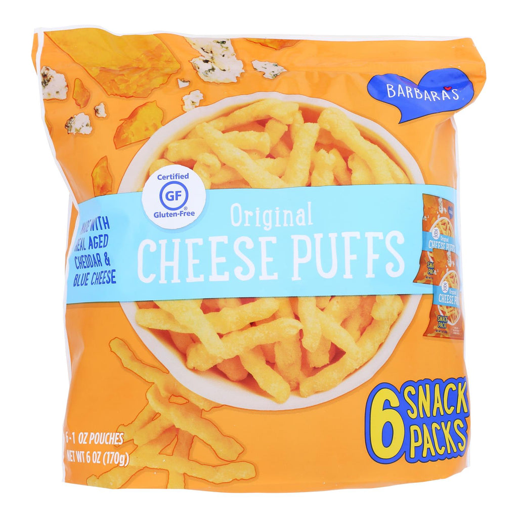 Barbara's Bakery Cheese Puffs - Multipack - Case Of 6 - 6/1 Oz - Cozy Farm 