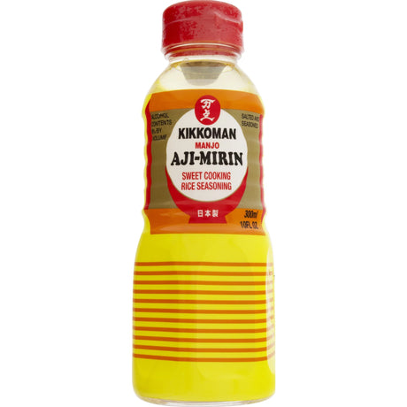 Kikkoman Aji-Mirin bottle on a white background