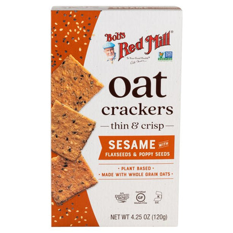 Bob's Red Mill Gluten-Free Oat Sesame Crackers, 5-Pack (4.25 Oz) - Cozy Farm 