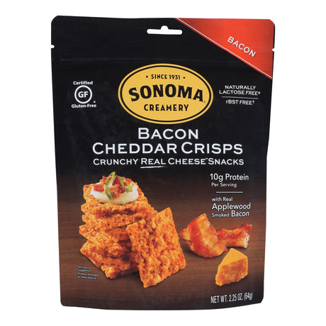 Sonoma Creamery Cheddar Crisps (Pack of 12) - Crunchy Real Cheese Snacks, 2.25 Oz - Cozy Farm 