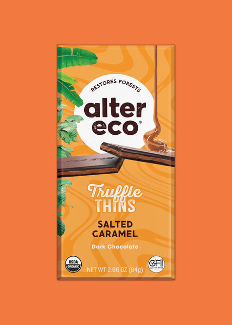 Alter Eco Organic Creamy Salted Caramel Chocolate Bars (Pack of 12 - 2.96 Oz Bars) - Cozy Farm 