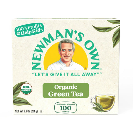 Newman's Own Organics 100% Pure Green Tea Bags (Pack of 5)