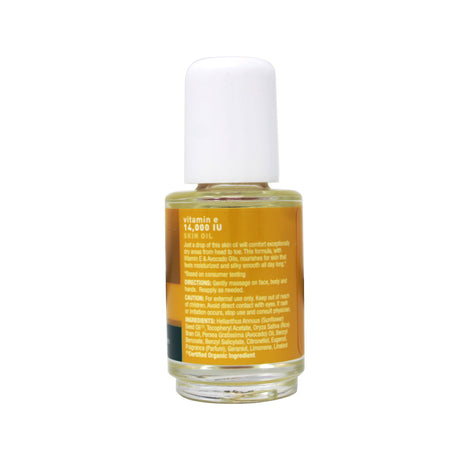 Small glass bottle with a white cap on a white background