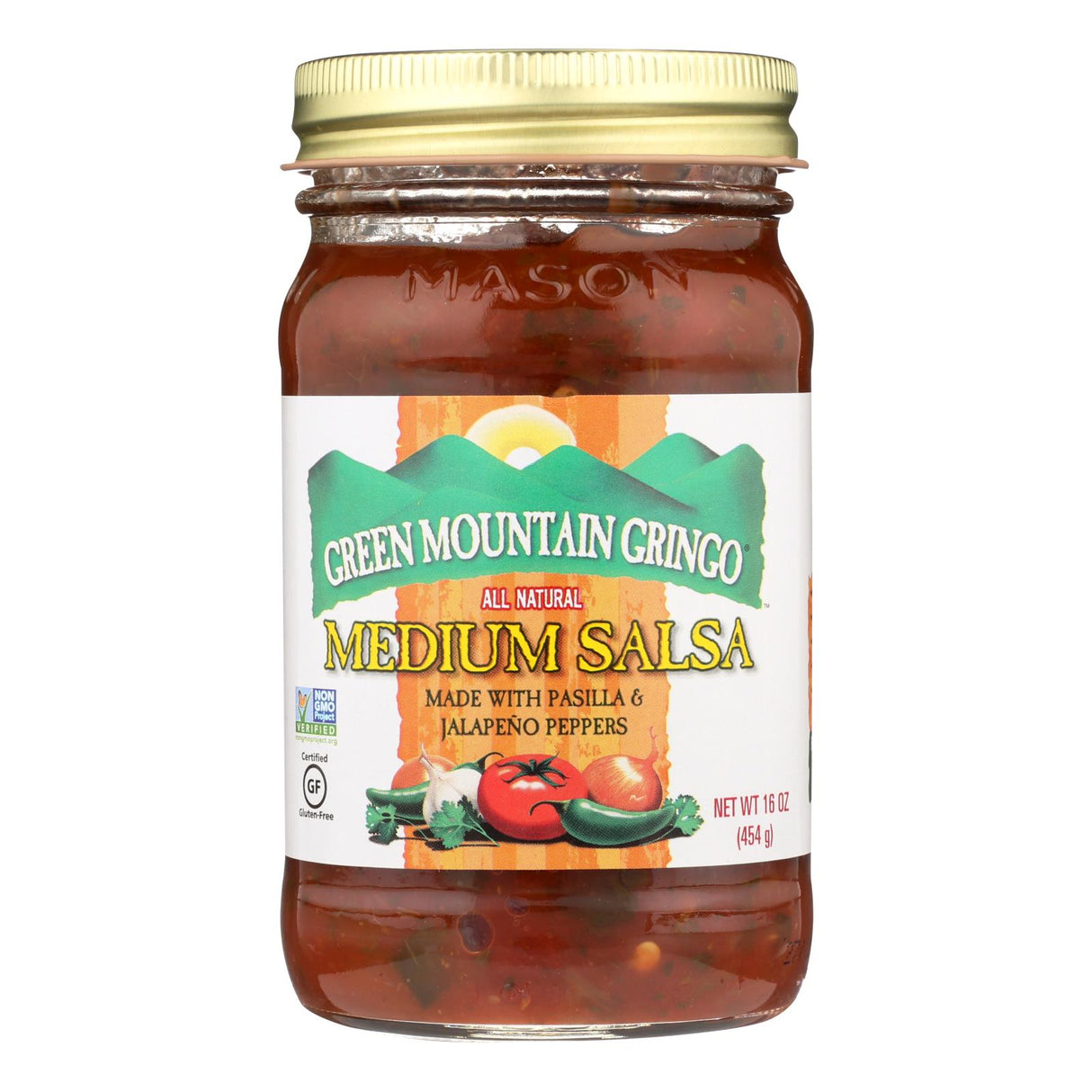 Green Mountain Gringo Salsa - Medium - (Pack 6 - 16 Oz.) - Cozy Farm 