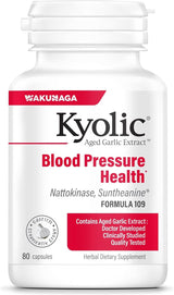 Kyolic Aged Garlic Extract, Blood Pressure Health Formula 109, 80 Capsules