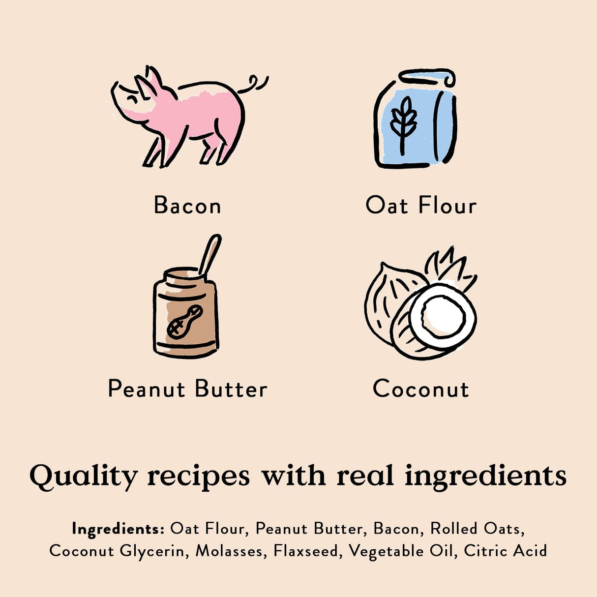 Bocce's Bakery Dog Treat Bac'n Nutty Soft, 12-Pack (6 oz. Each) - Cozy Farm 