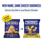 Cheddies Organic Cheddar Crackers, Classic Sea Salt, 4.2 oz, Case of 6