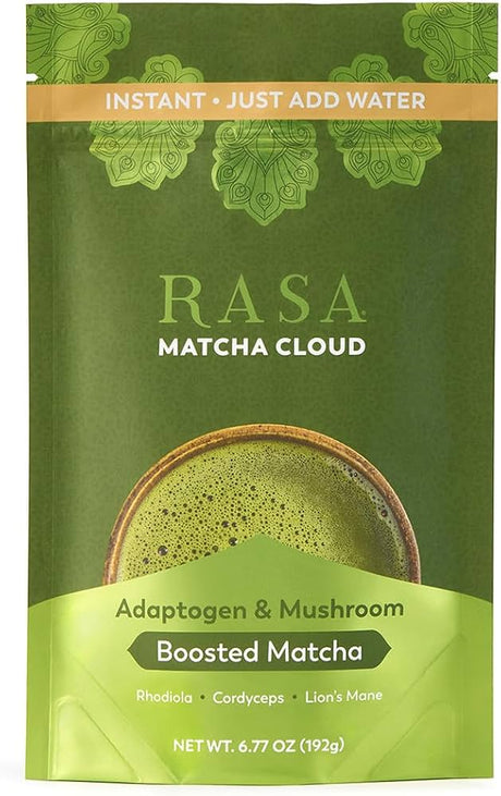 Rasa - Organic Matcha Mushroom Blend, 3.39 oz (Pack of 6) - Gluten-Free Energy Boost