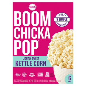Angie's - Light Sweet Kettle Corn, 19.74 oz (Case of 6) - Gluten-Free Snack
