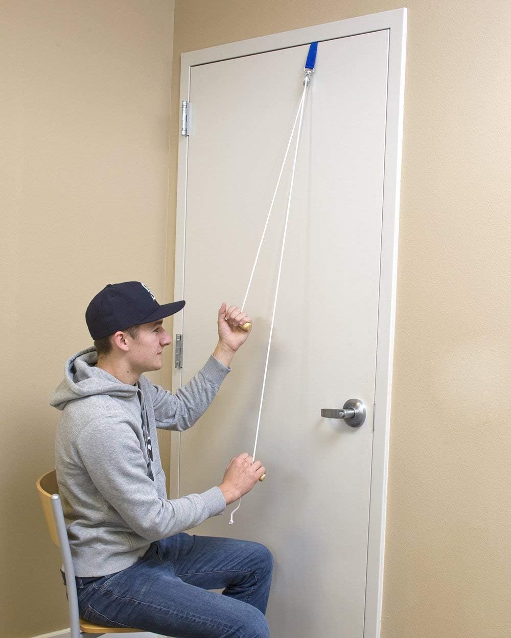 Rangemaster 肩部滑轮带门带 - 用于物理治疗的门上锻炼滑轮系统