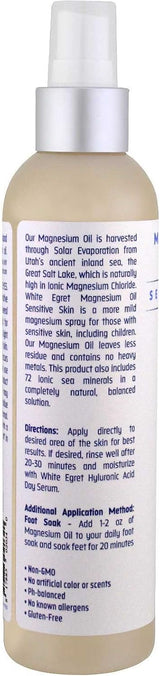 White Egret Magnesium Oil, 72 Ionic Minerals, 8 oz