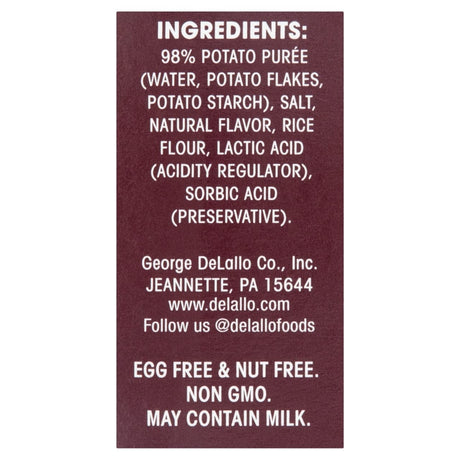 List of ingredients on a maroon background with white text.