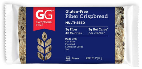 Gg Unique Fiber (Pack of 15) Gluten Free Multi-Seed Crispbread - 3.5 Oz - Cozy Farm 