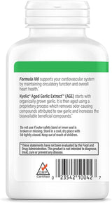 Bottle of Kyolic Aged Garlic Extract with label on a white background