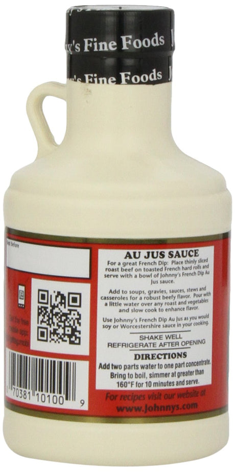 Johnny's French Dip Au Jus Sauce, 8 oz, Case of 6