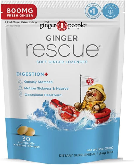 Ginger People - Soft Ginger Lozenges, 3 oz (Pack of 12) - Gluten-Free Relief