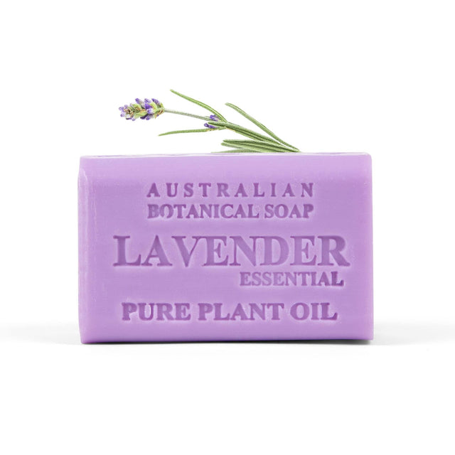 Australian Botanical Soap - Lavender Bar Soap, 6.6 oz (Single Bar) - Gentle Cleansing Soap