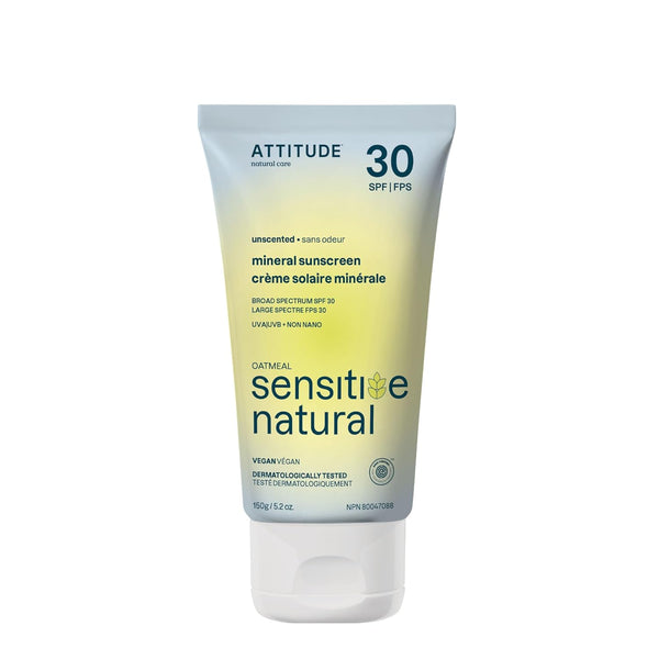 Attitude Unscented Sensitive Skin Sunscreen, 2.1 oz