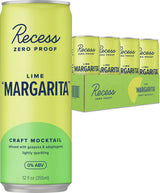 Recess Mocktail Lime Margarita Flavor, 6-Pack (4x12 oz) – Non-Alcoholic Cocktail