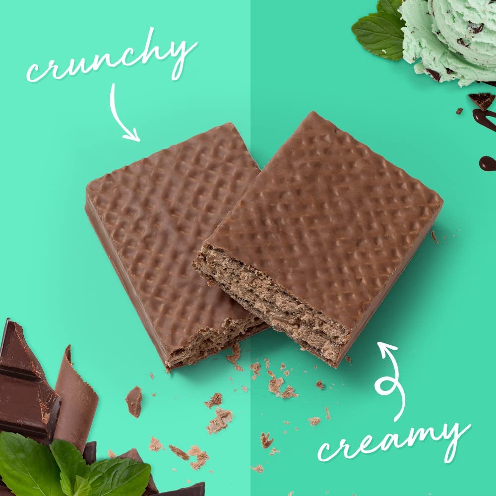 Power Crunch Original Protein Energy Bar Chocolate Mint, Pack of 6, 7 OZ, High-Protein Wafer Bar