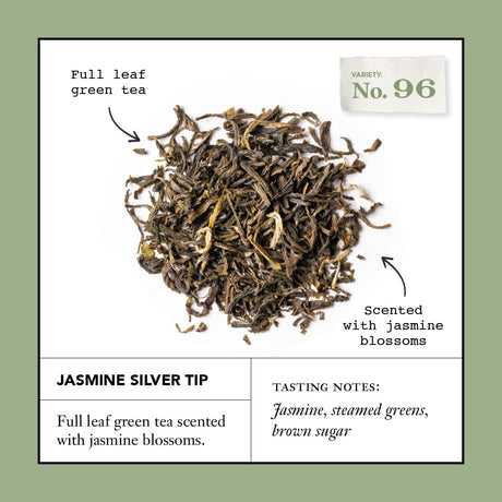 Smith Teamaker Jasmine Silver Tip Green Tea, Case of 6 (15 bags each)