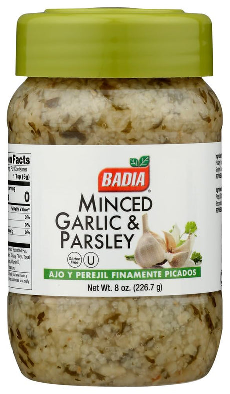 Badia - Minced Garlic Parsley, 8 oz (Pack of 12) - Ready To Use