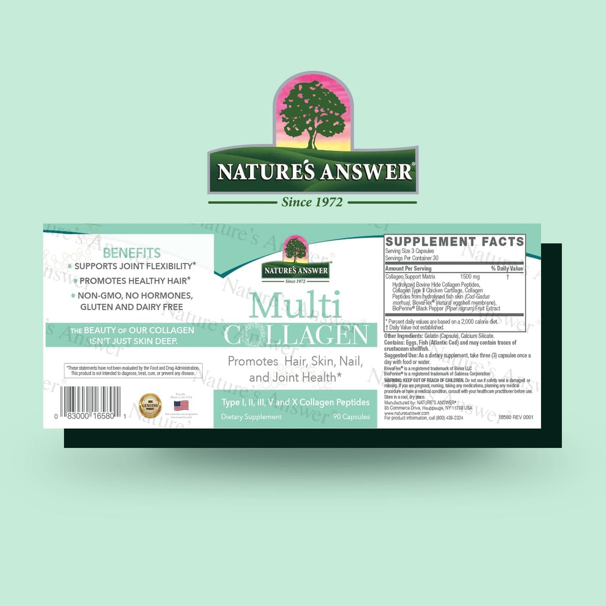 Nature's Answer Multi Collagen, 90 Vegetable Capsules