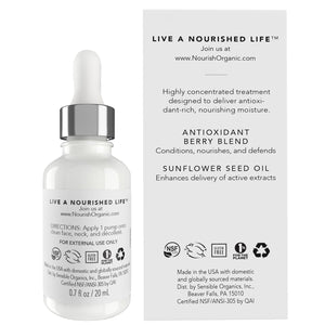 Nourish Organics Age Defense Face Serum, 0.7 Fl Oz – Certified Organic Anti-Aging Serum