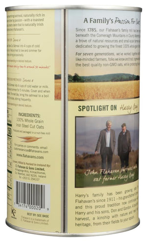 Flahavan's Irish Steel Cut Oatmeal, Pack of 6, 28 Oz.