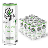 Caliwater Cactus Water: 12-Pack Bottles, Refreshing Ginger Lime, 12 fl oz Each - Cozy Farm 