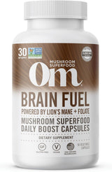 Om Mushroom Superfood Brain Fuel Capsules, 90 ct - Lion's Mane & Reishi (Packaging May Vary)
