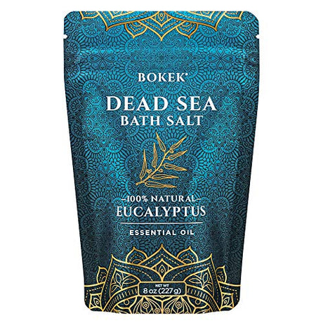 Bokek - Dead Sea Eucalyptus Bath Salt, 8 oz - Relaxing Muscle Soak