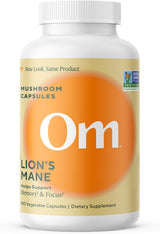 Om Mushroom Superfood Lion's Mane Capsules, 2000mg, 180 Count (60-Day Supply)