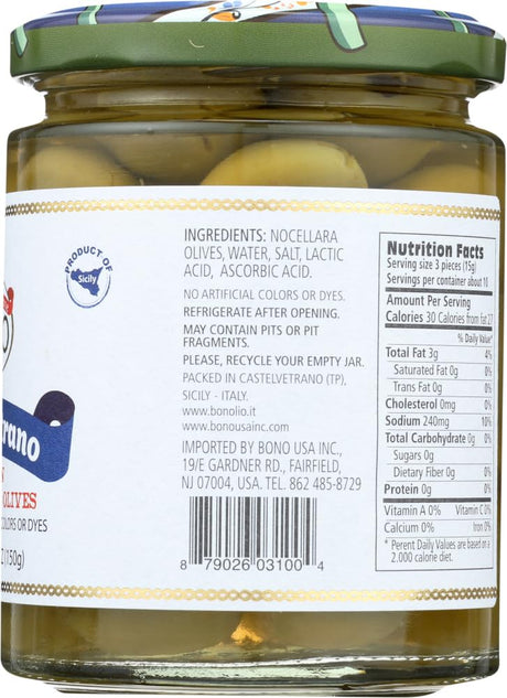 Bono Pitted Green Olives, 5.3 Oz (Pack of 6)