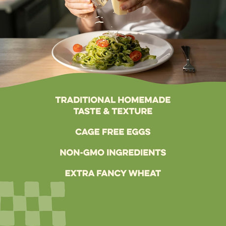 Al Dente Fettuccine Spinach Pasta, 12 oz, Pack of 6