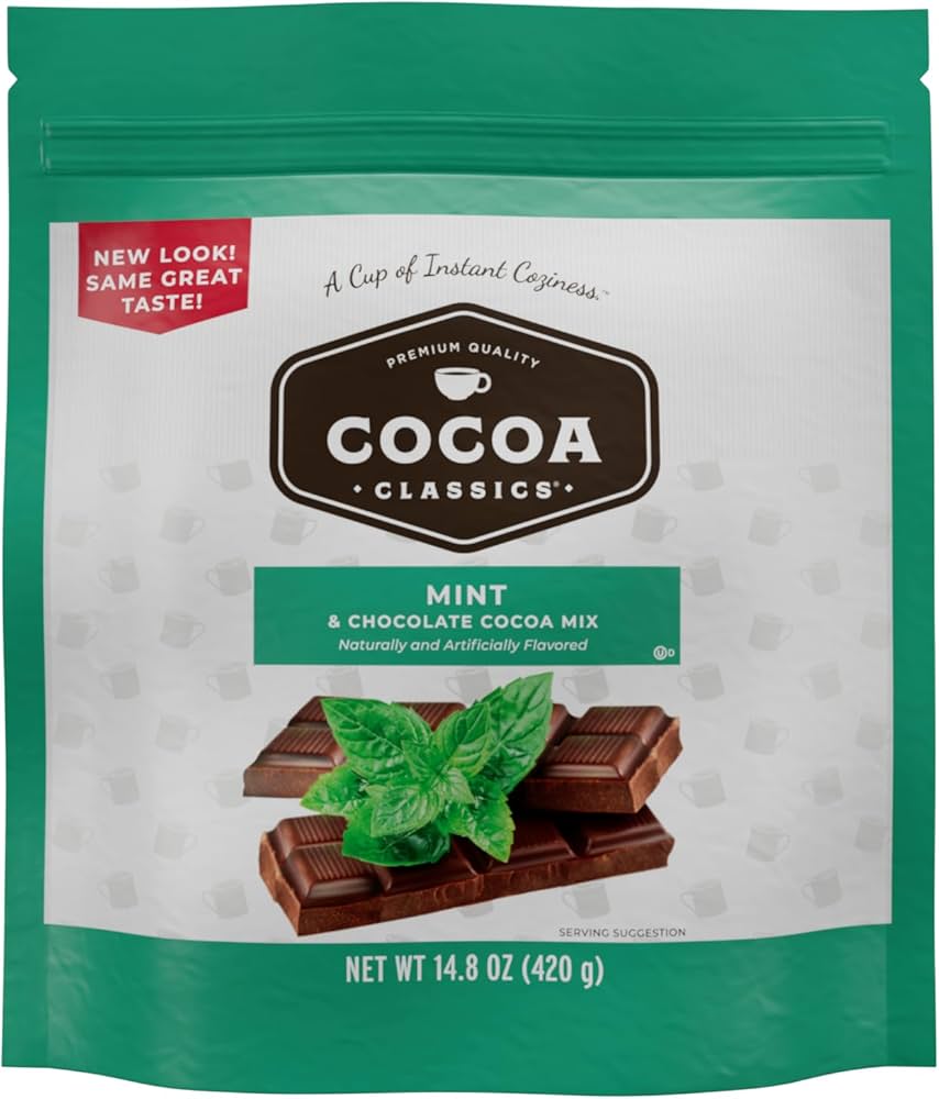 Cocoa Classics - Chocolate Mint Cocoa Mix, 14.8 oz (Pack of 6) - Hot Cocoa Packets
