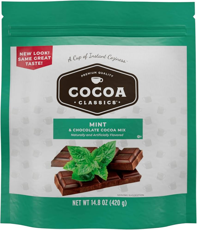 Cocoa Classics - Chocolate Mint Cocoa Mix, 14.8 oz (Pack of 6) - Hot Cocoa Packets