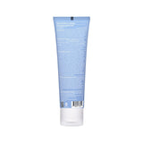 Tube of cream with blue label on a white background