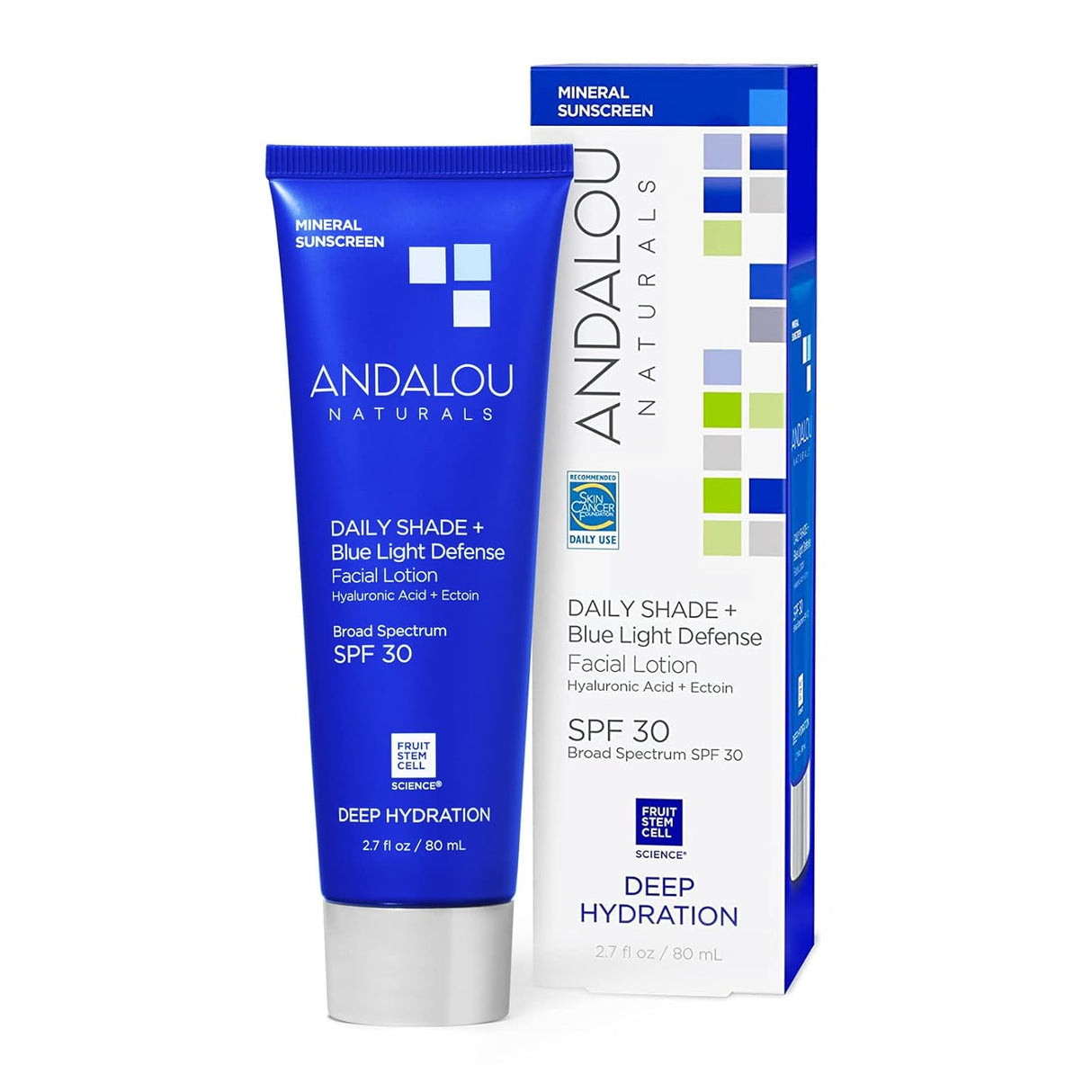 Andalou Naturals Deep Hydration Daily Shade SPF 30, 2.7 fl oz - Gluten-Free Sunscreen